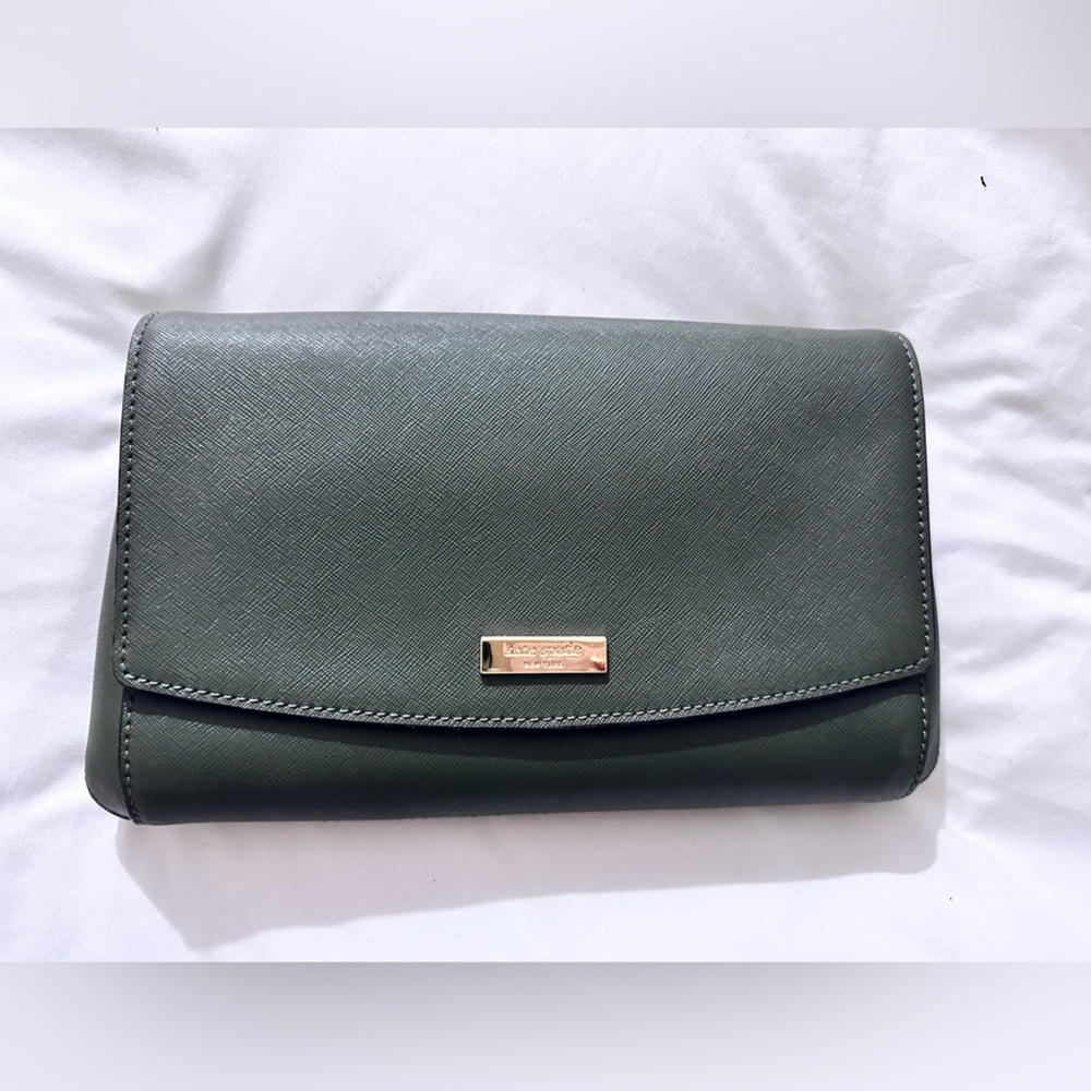 Kate Spade New York Crossbody Bag – Green Saffiano Leather
